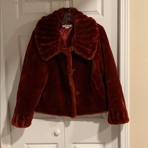 Red Faux Fur Jacket